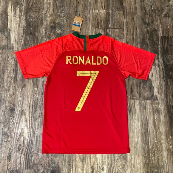 NIKE CRISTIANO RONALDO PORTUGAL HOME JERSEY FIFA WORLD CUP 2018 CR#7 NWT - Picture 9 of 15